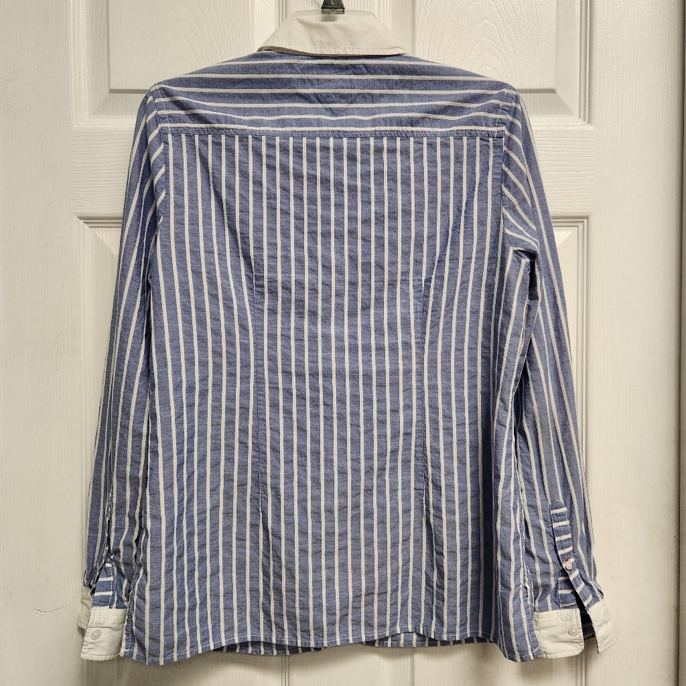 Blue Striped Women's Shirt - Picture 6 of 11